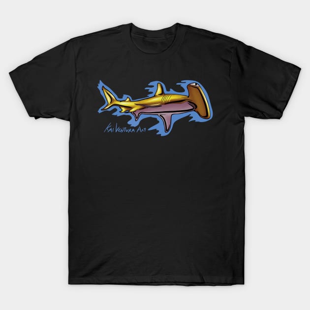 Hammerhead Shark Color Variant B T-Shirt by Kai Ventura